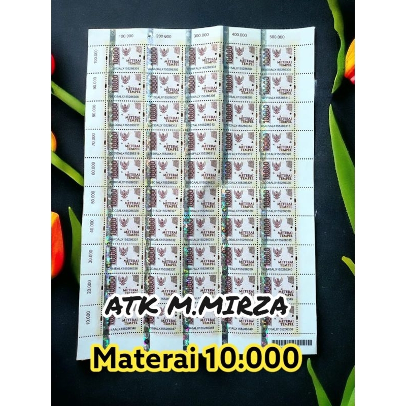 

materai 10.000 ori kantor pos satuan