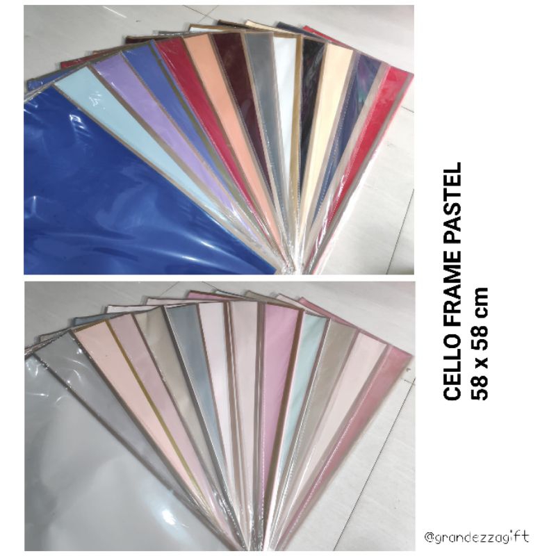 

CELLO CELLOPHANE WRAPPING PAPER KERTAS PEMBUNGKUS BUNGA BUKET 1 PAK ISI 20 LEMBAR