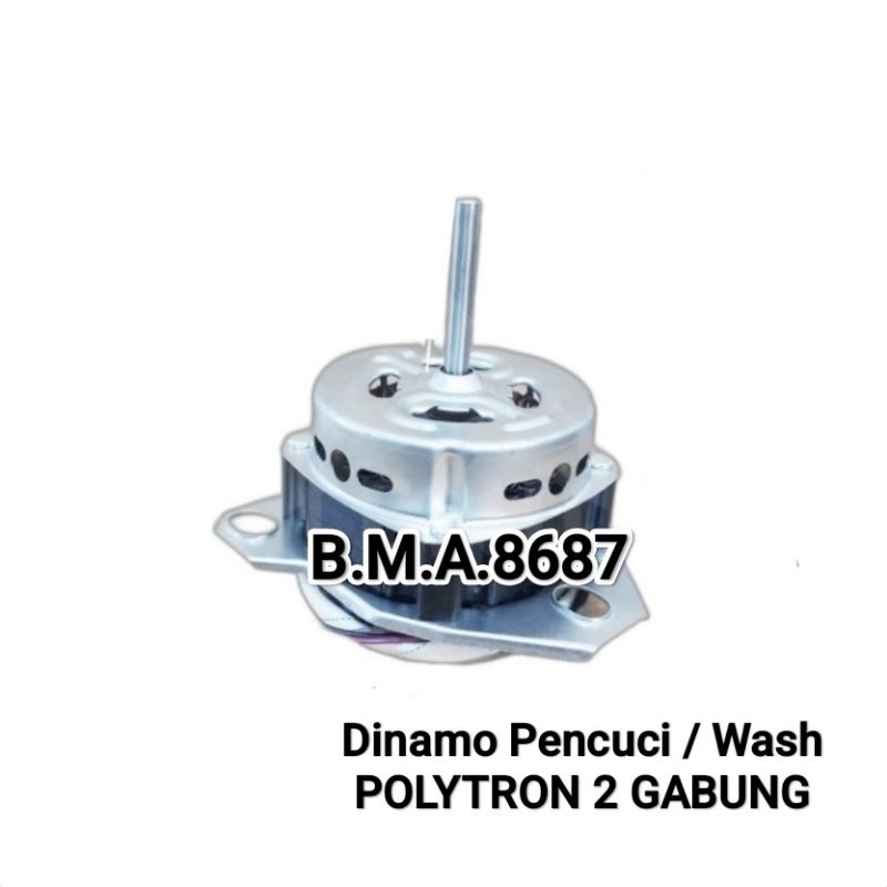 Dinamo Pencuci Mesin Cuci POLYTRON 2 Tabung 8 Kg Motor Wash Penggilas Politron