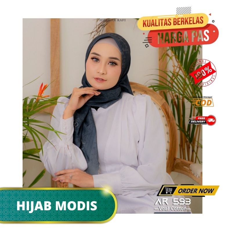 HIJAB SEGIEMPAT ARRAFI 593 JILBAB SEGIEMPAT VOAL SEGIEMPAT MOTIF SEGIEMPAT JUMBO SEGIEMPAT KEKINIAN
