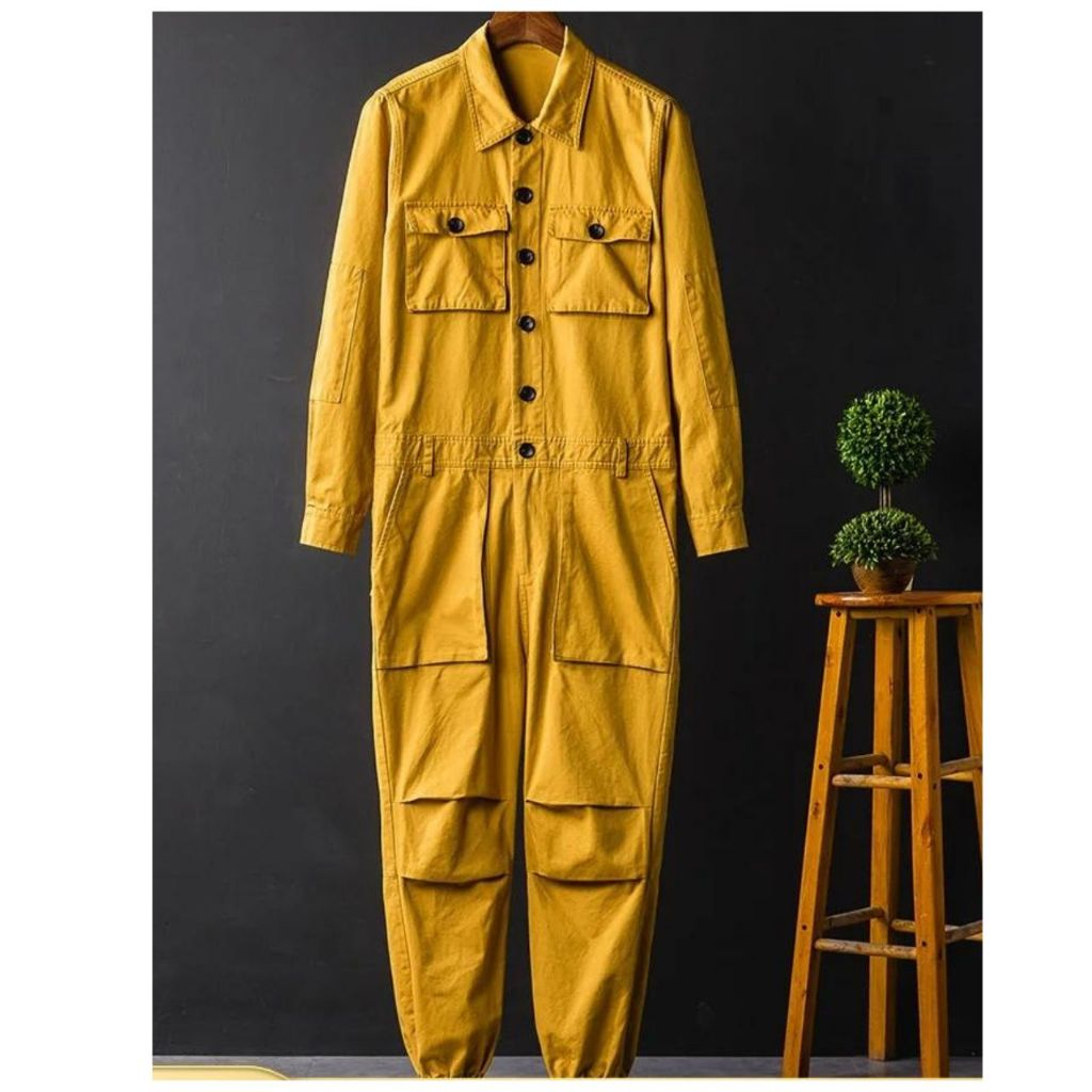 Stelan Pria Overall solid  American Drill / jumpsuit / celana kodok korea style / wearpack