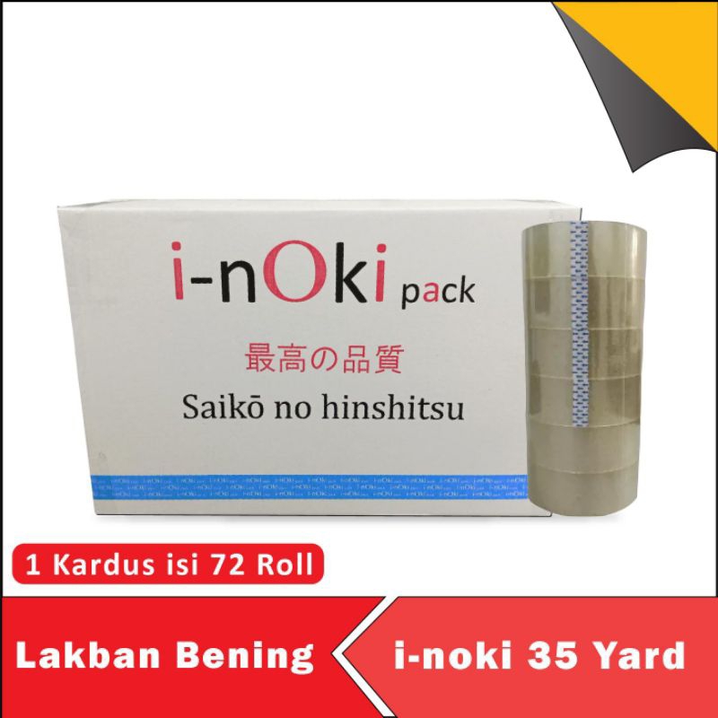 

LAKBAN BENING i-noki pack | per dus isi 72 roll,35 yard per pcs