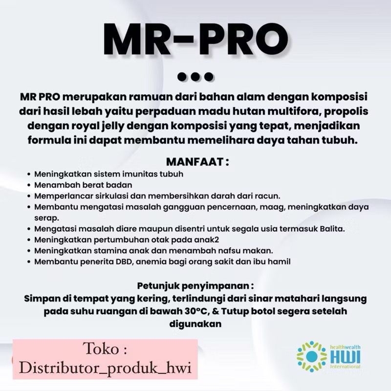 MR-pro produk herbal hwi