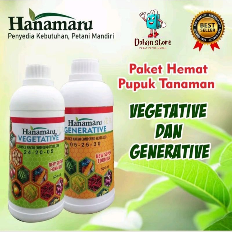PUPUK CAIR HANAMARU - VEGETATIF & GENERATIF - UNTUK SEMUA JENIS TANAMAN