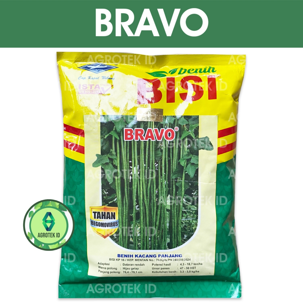 Benih Kacang Panjang BRAVO 500 gram Cap Kapal Terbang