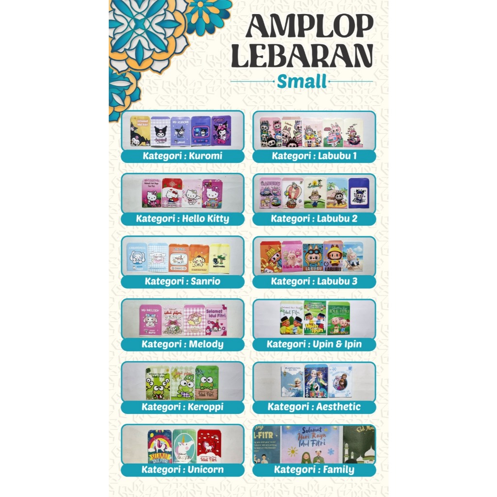 

Amplop lebaran / idul fitri kecil paket usaha 100pack