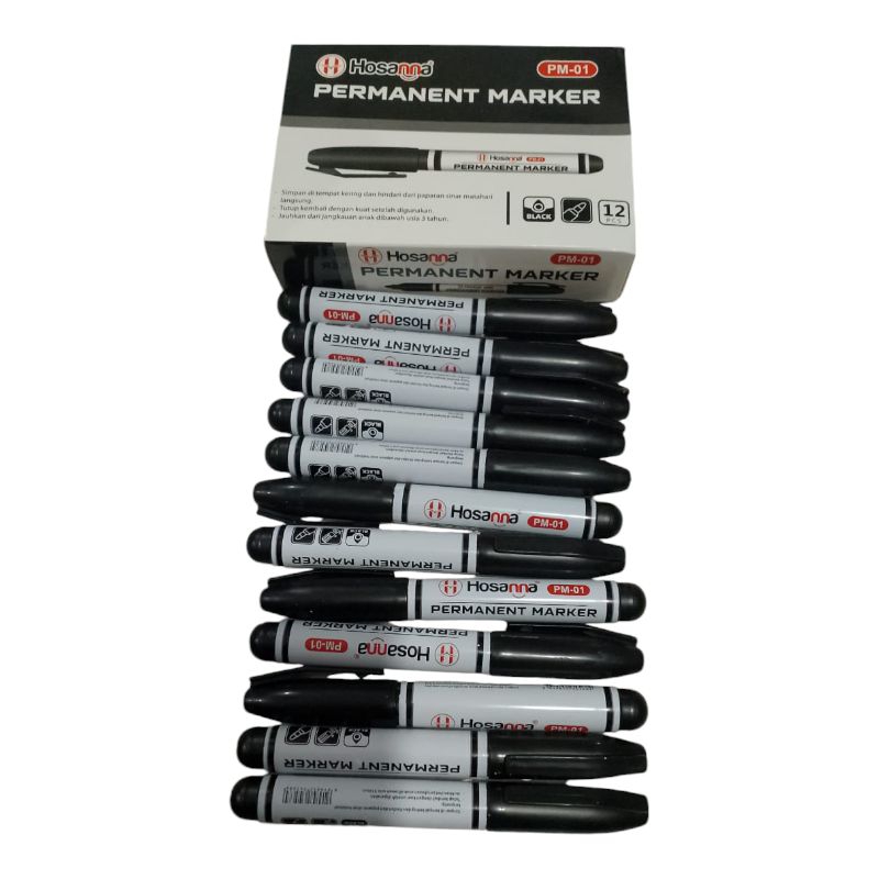 

Spidol permanen hosanna murah 1 pak isi 12 pcs