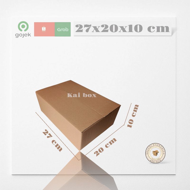 

kardus ukuran 27x20x10 cm box singel wall polos ST