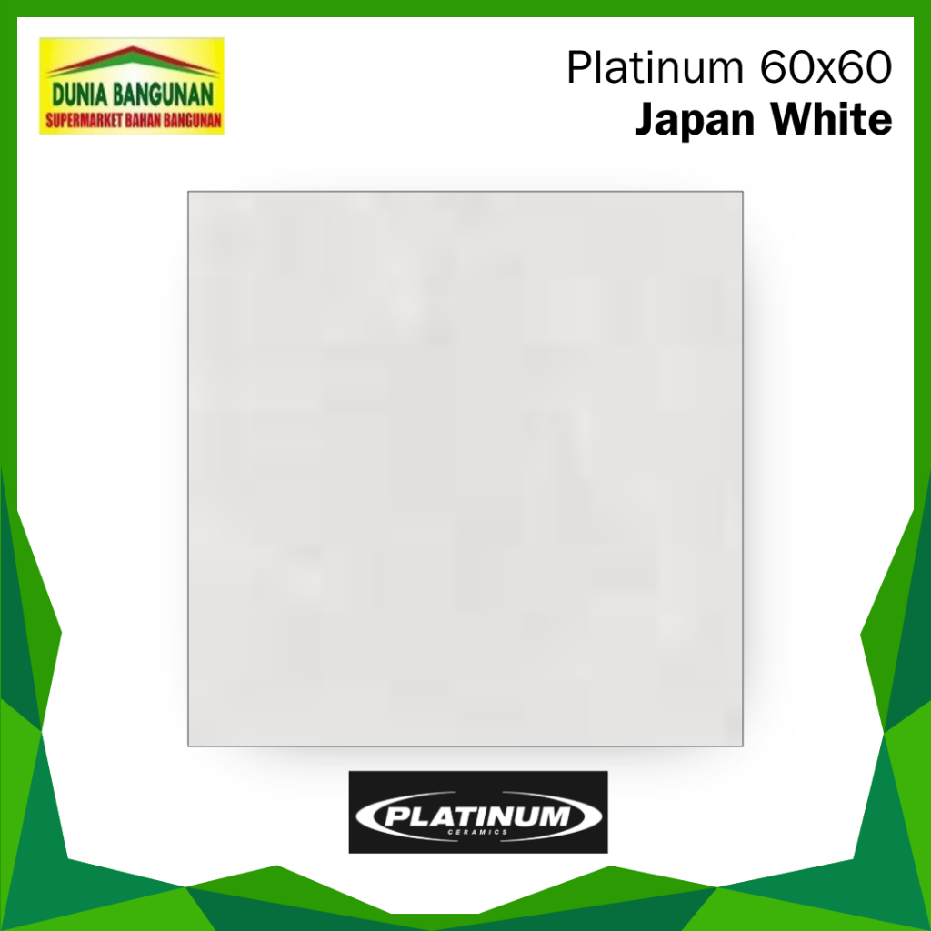 Platinum 60x60 Japan White Keramik Keset / Matt / Keramik Dapur/ Keramik Teras