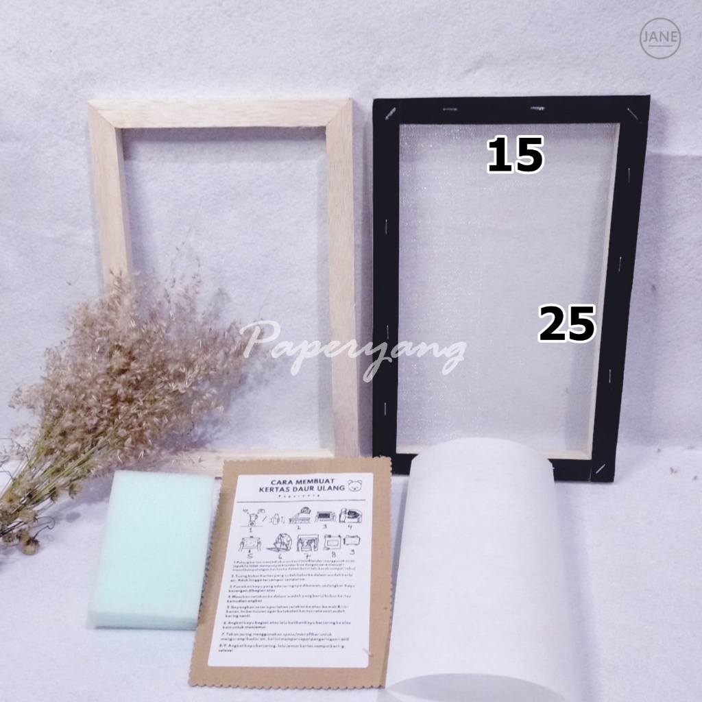 Cetakan Kertas Daur Ulang A5 15x25 / Saringan Bubur Kertas / Paperyang / kertas daur ulang