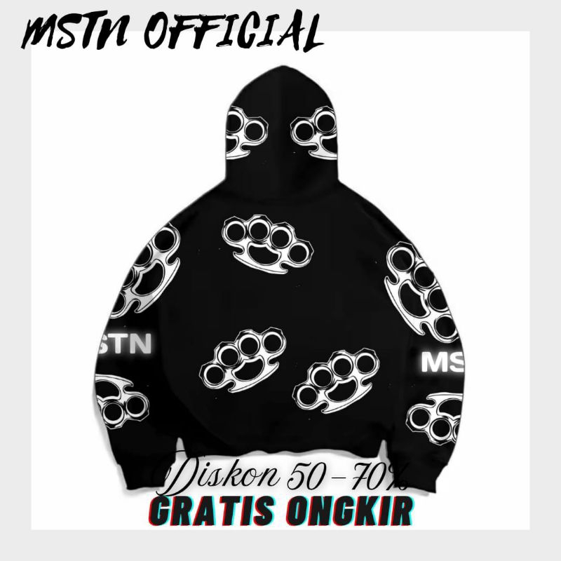 MSTN | HOODIE DOUBLE ZIPPER BOXY KNUCKLE | HOODIE BOXY COWOK | HOODIE BOXY CEWEK