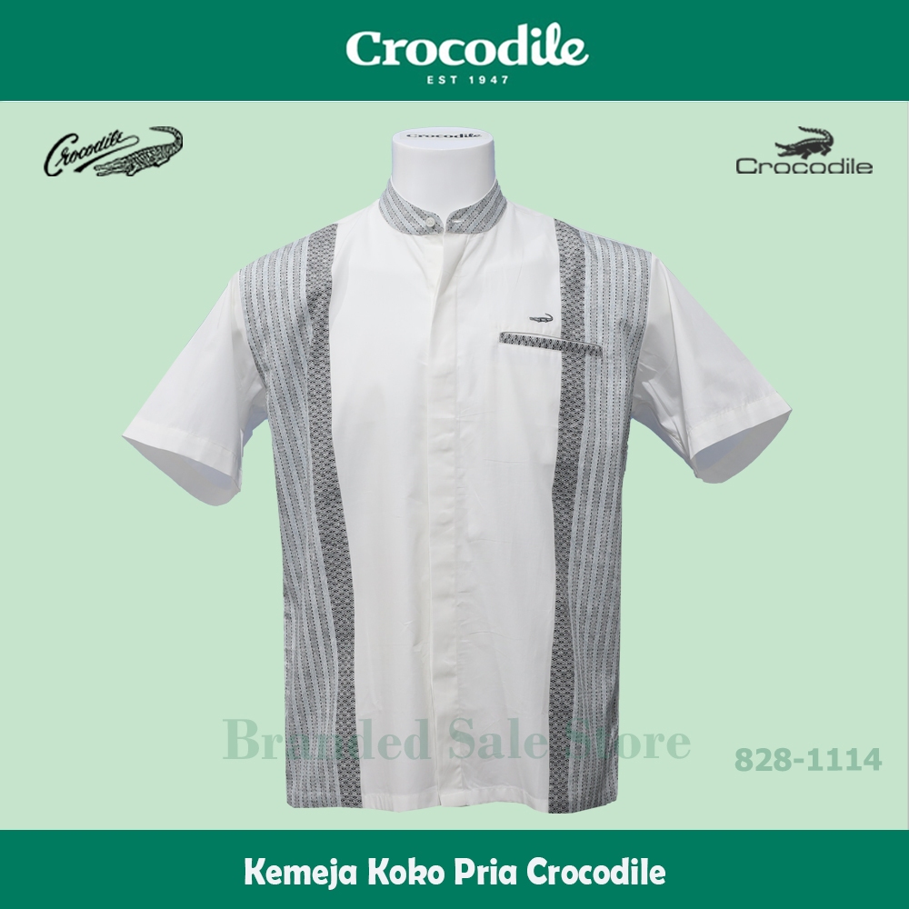 Baju Koko Crocodile / Kemeja Muslim Pria Modern Lengan Pendek Crocodile 828-1114-03