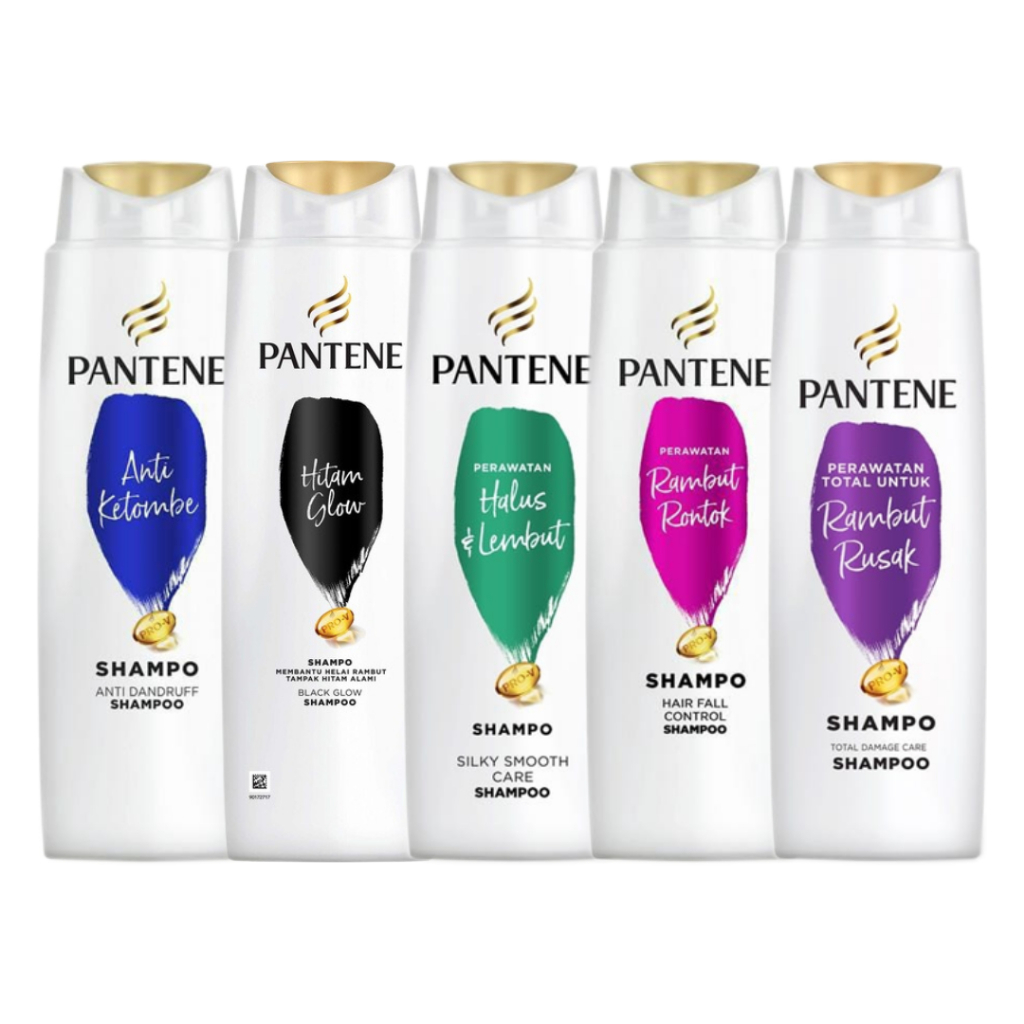 Pantene shampoo 160 ml (anti ketombe / rambut rontok / hitam glow / rambut rusak / rambut kering / h