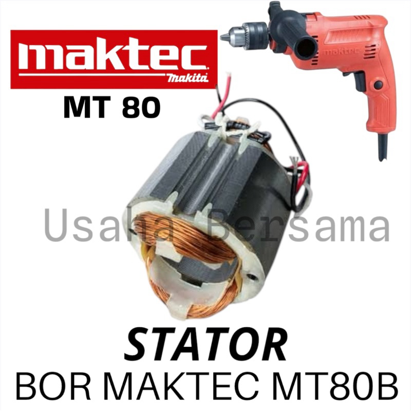 Sparepart Stator Bor Maktec MT80 B / Bantalan Mesin Bor MT80B / Field Rumah Armature Angker Bor Makt