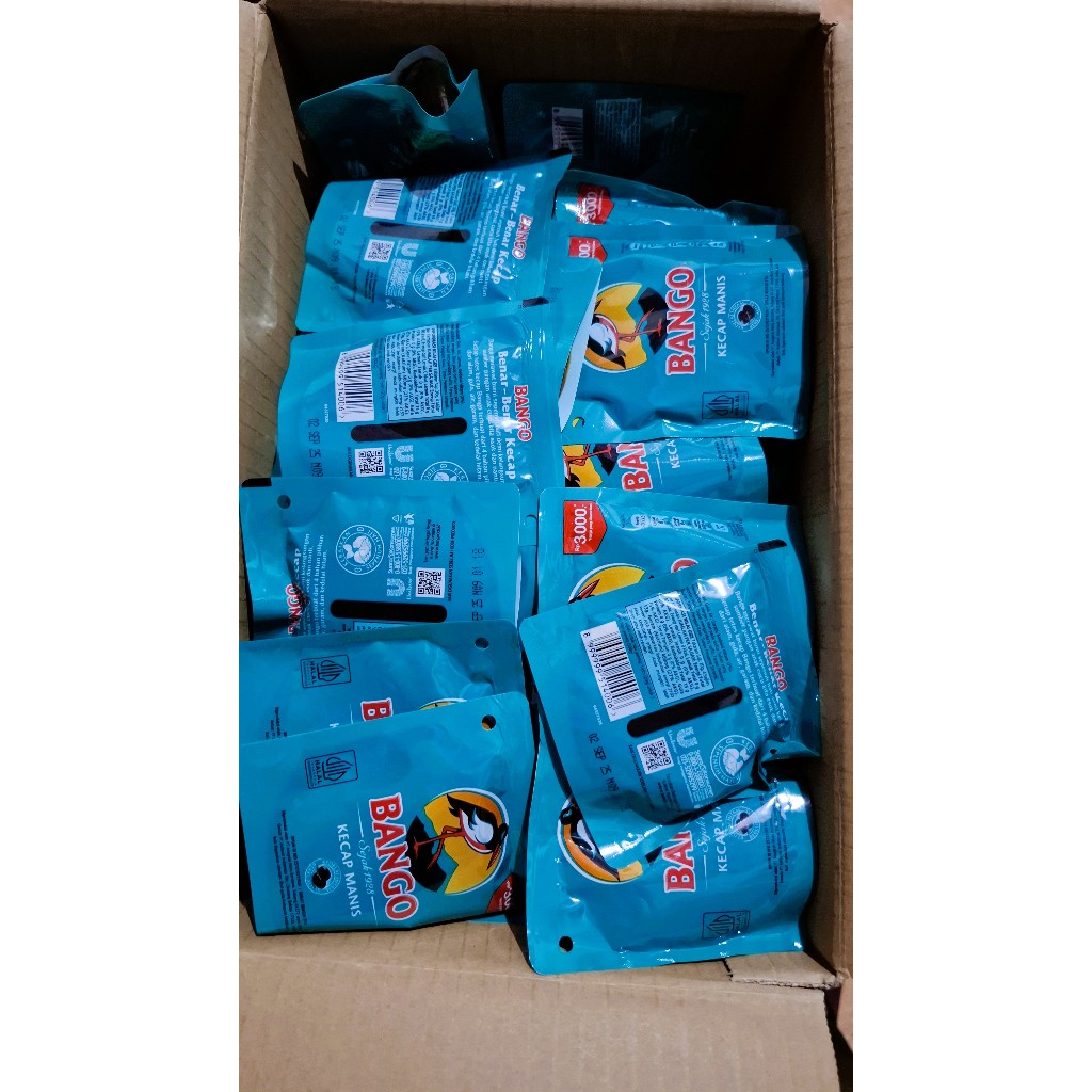 

Kecap manis Bango 60 ml eceran 3000 paket 12 pcs