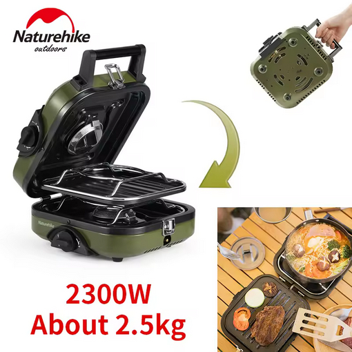 KOMPOR LIPAT CAMPING FOLDING GAS STOVE DOUBLE BURNER NATUREHIKE NH22RJ003