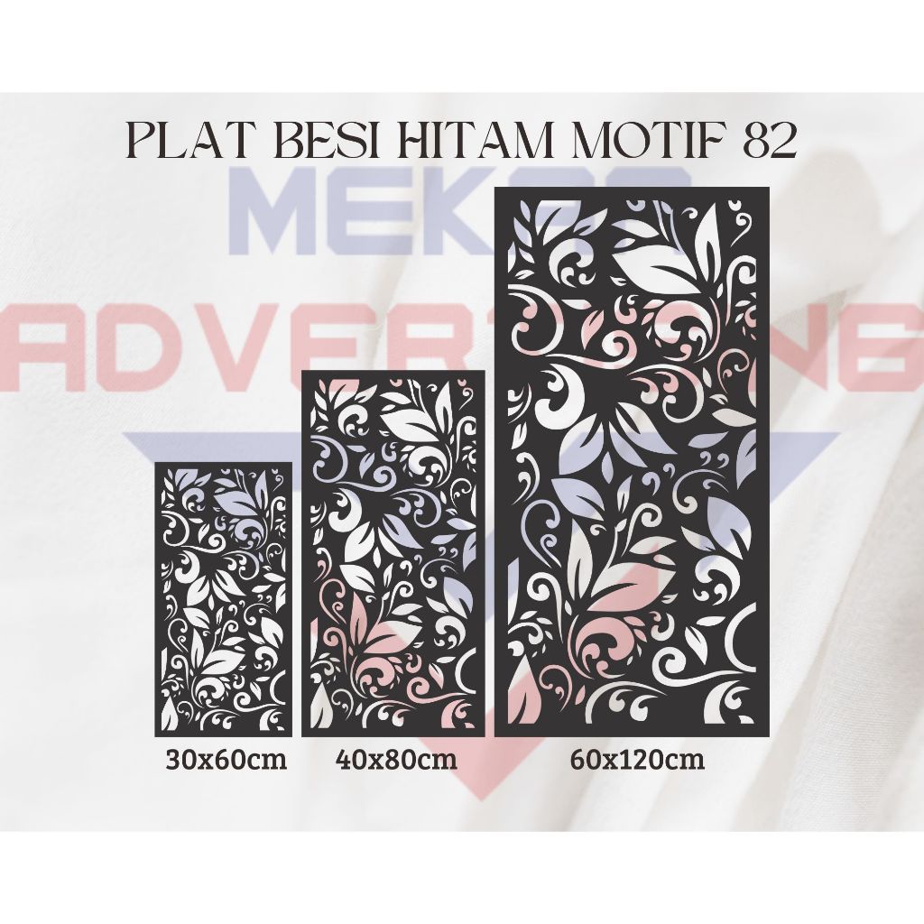 KRAWANGAN PLAT BESI PAGAR CUTTING LASER MOTIF 82