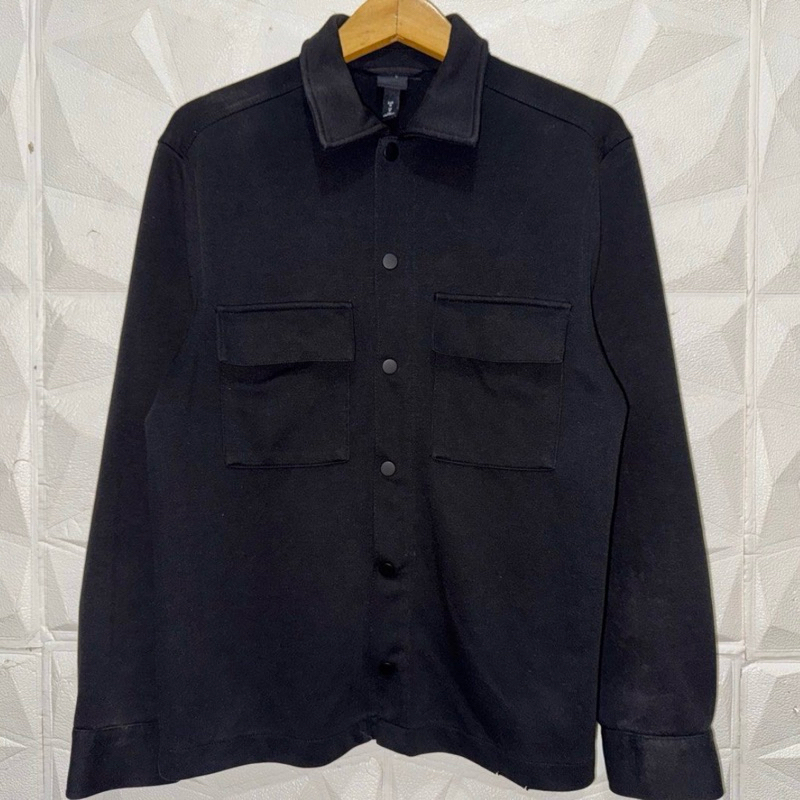H&M Jersey Shirt Jacket / Shacket (M) Black