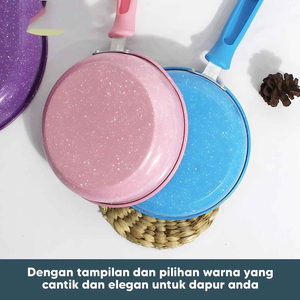 Panci  Warna Cantik / Pengoreng Anti Lengket / Panci teflon warna