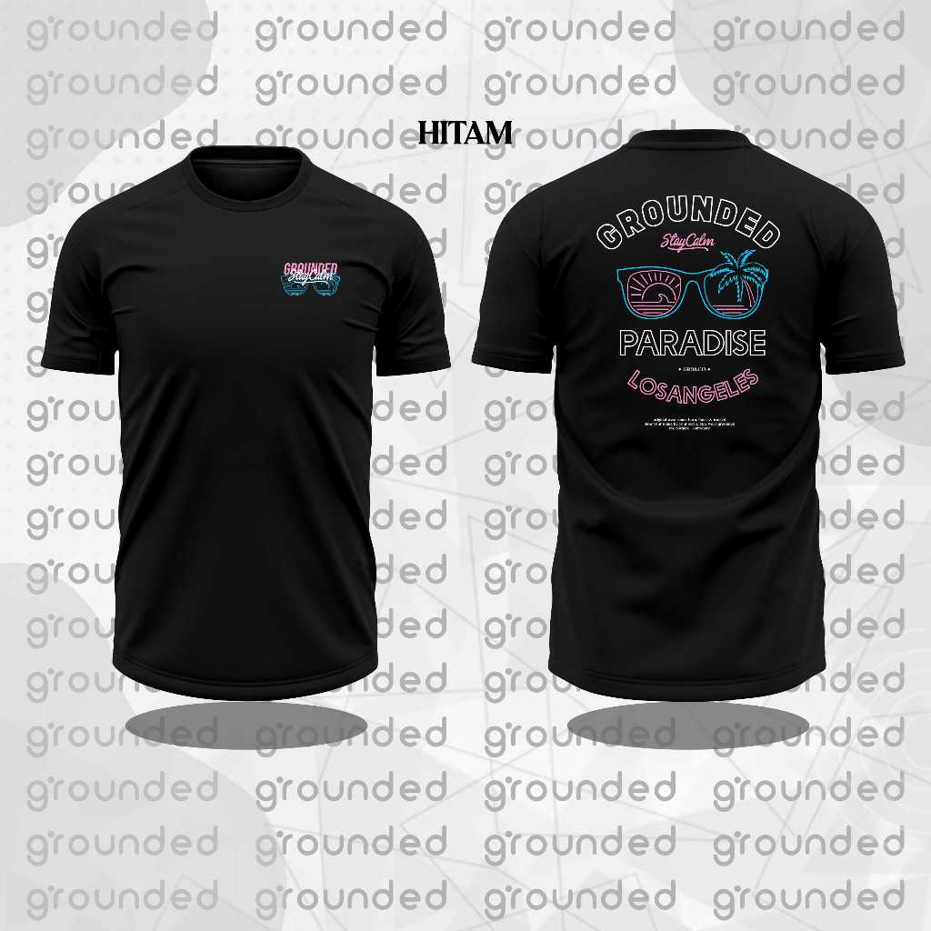 Kaos Pria Distro Keren Original 100% | T-shirt Grounded Paradise Los Angels