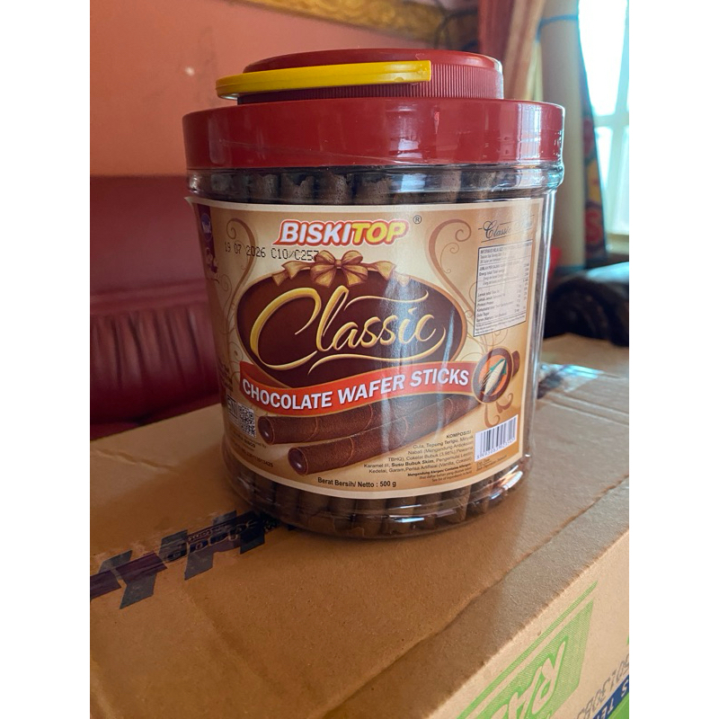 

Wafer stick Biskitop Clasic 500 gram Rasa Coklat astor