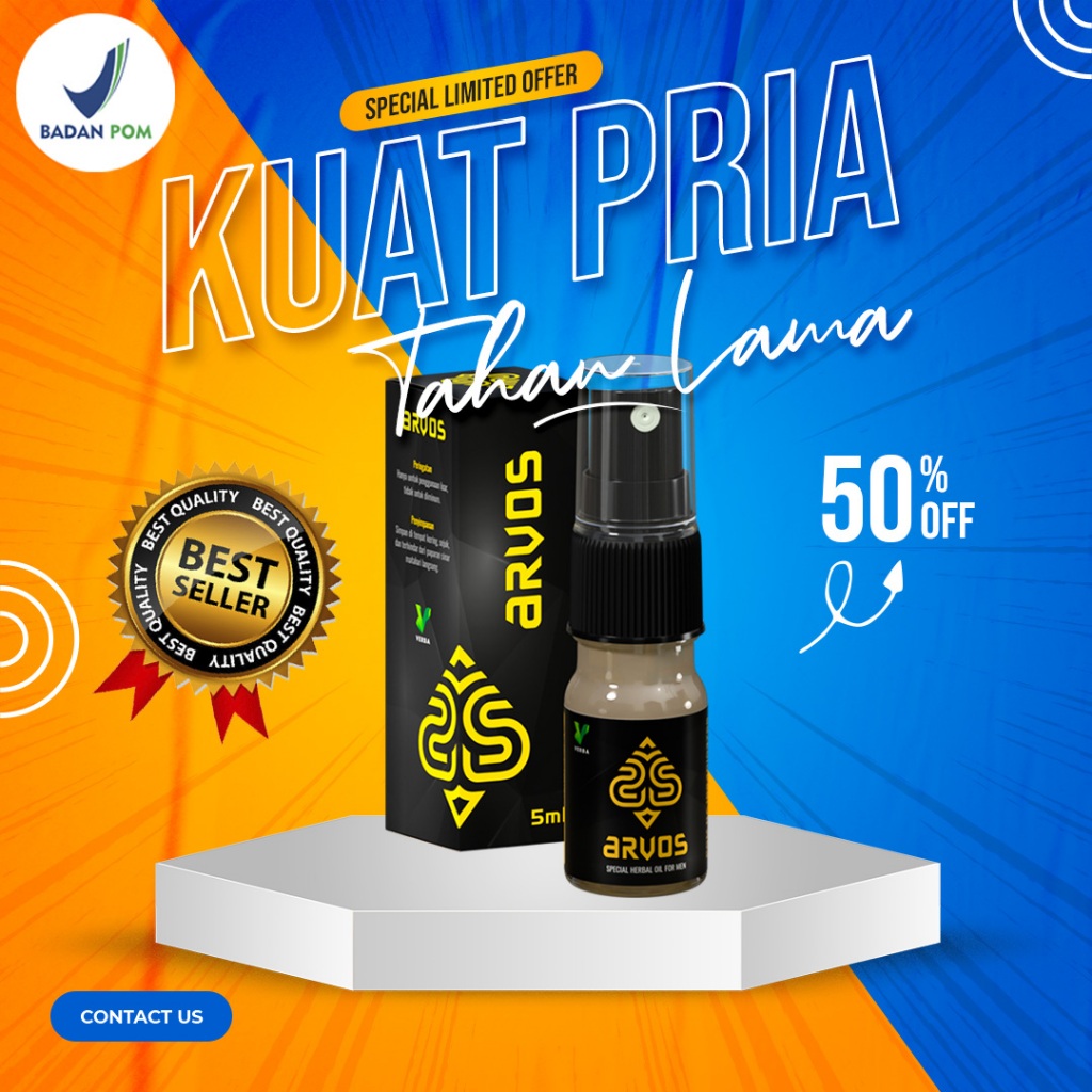 ARVOS SPRAY MINYAK PIJAT TAHANLAMA ORIGINAL BPOM