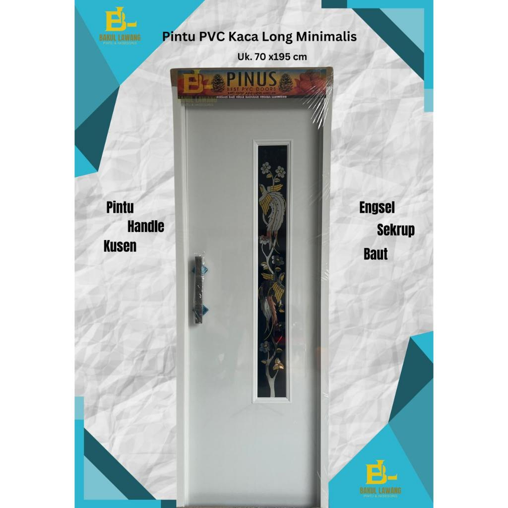 PINTU PVC Motif Phoenix (Ada Cermin di Belakang}