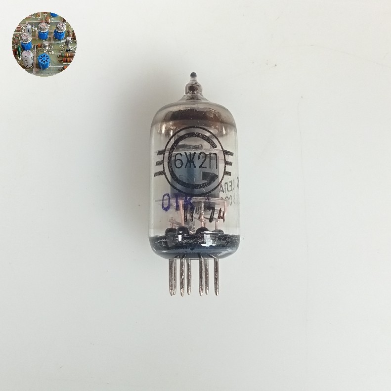 NOS Tube Rusia Svetlana 6Ж2П Vacum Pentode RF/ IF Stage Amplifier Audiophile Persamaan 6J2P 6J2 5725