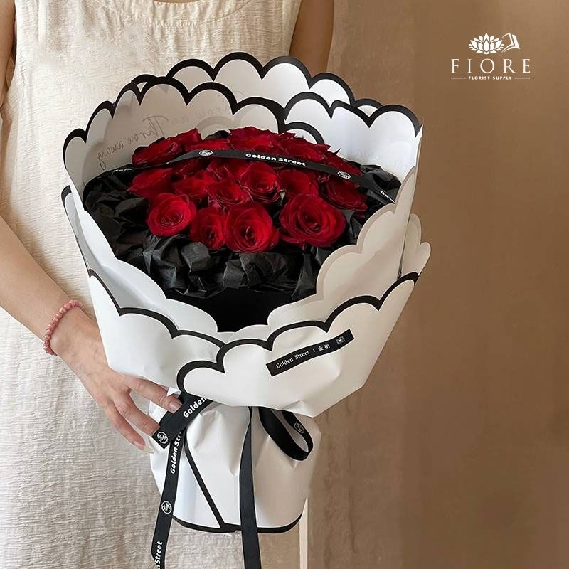 

[5 LBR] Kertas buket bunga / Flower wrapping paper wavy border