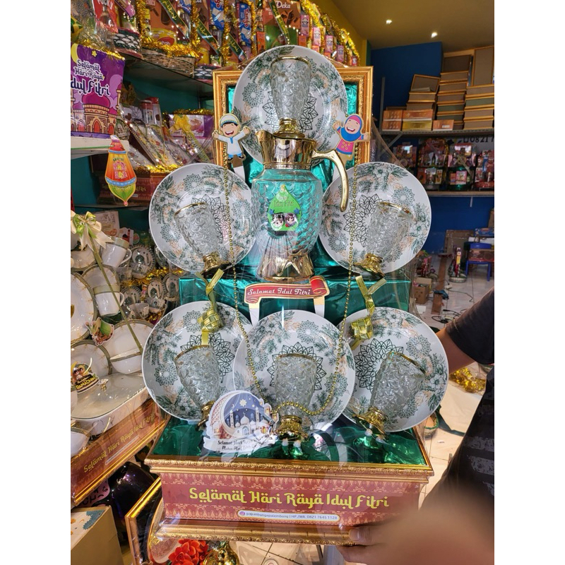 

parcel hampers idul fitri lebaran 2025 piring set pecah belah mix teaset