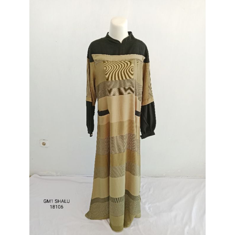 GAMIS WANITA SHALU/DRESS KEKINIAN/GM1 SHALU 18106