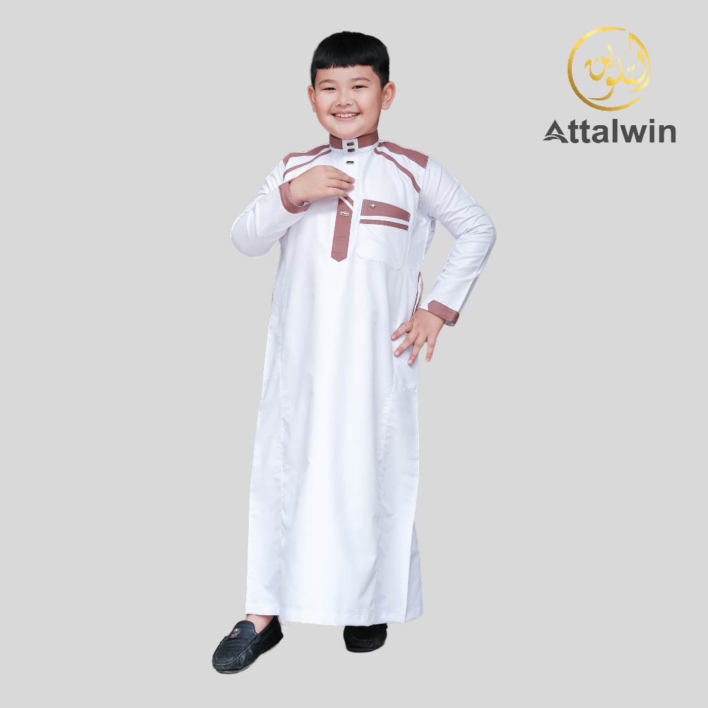 Attalwin - Gamis Jubah Anak Laki-Laki Stylish Spun Poly JA018