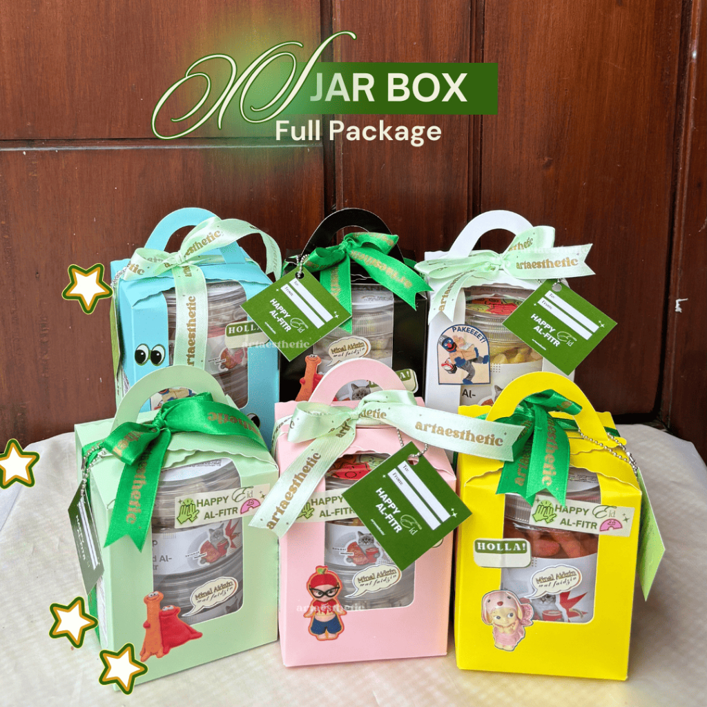 

[XS] JAR BOX FULL PACKAGE SUDAH TERMASUK ISIAN | TOPLES BOX | HAMPERS LEBARAN | HADIAH LEBARAN IDUL FITRI by artaesthetic
