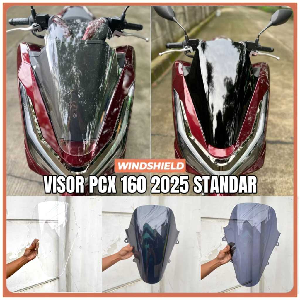 Windshield PCX 160 New 2025 Visor PCX 160 Windshield Honda PCX 160 2025 Model Standar Bening MV55
