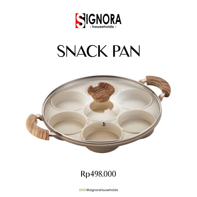 (PROMO) Snack Pan Signora Antilengket 7 lubang | Cetakan kue Martabak apem serabi waffle wingko tanp