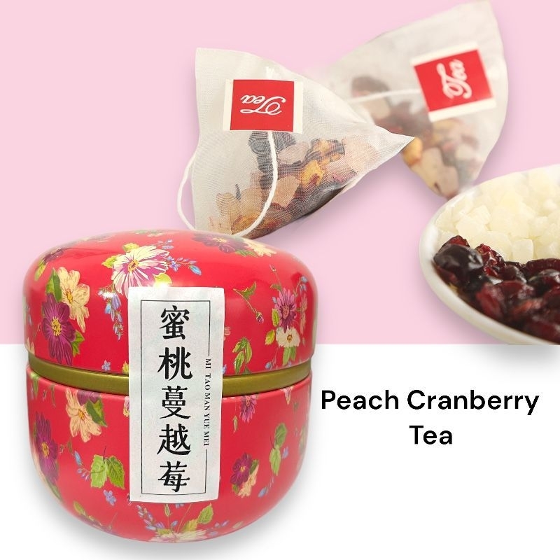 

FLOWER TEA TISANE TEA / TEH HERBAL - PEACH CRANBERRY TEA(10 PACK