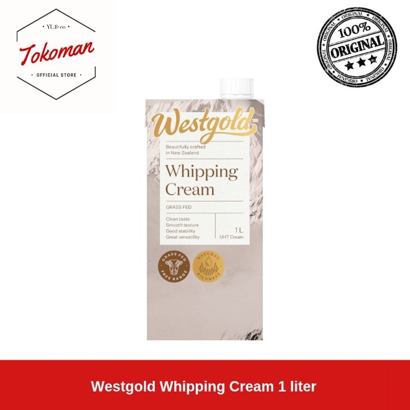 

(GRAB/GOJEK) Westgold Whipping Cream 1 liter - 1 KARTON
