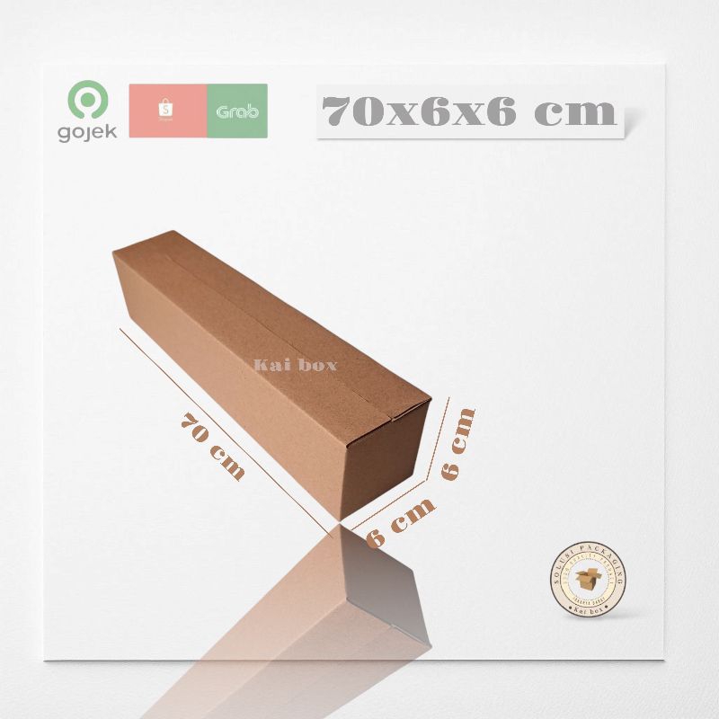 

kardus ukuran 70x6x6 cm box singel wall polos ST