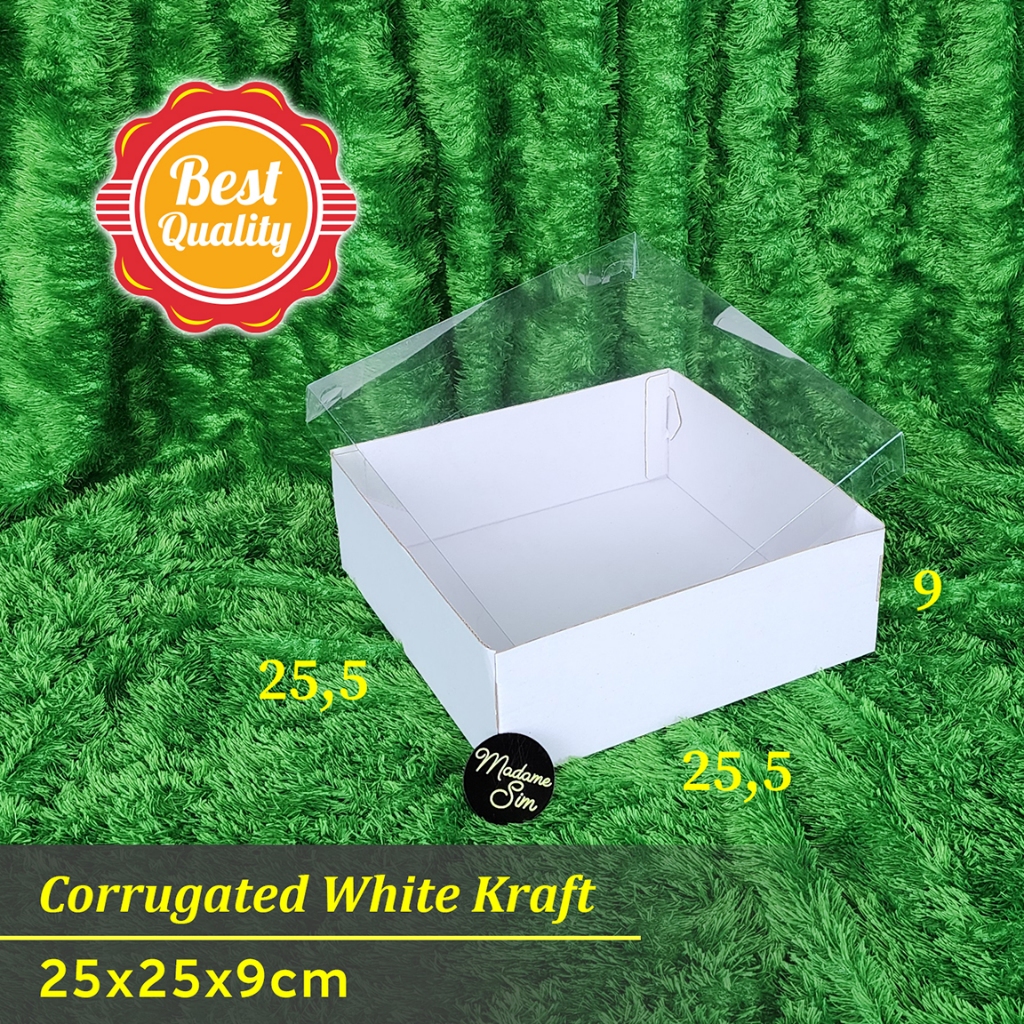

BOX MIKA - DUS KUE - KOTAK - KARDUS 25x25x9 - WK (ISI : 10 PCS)
