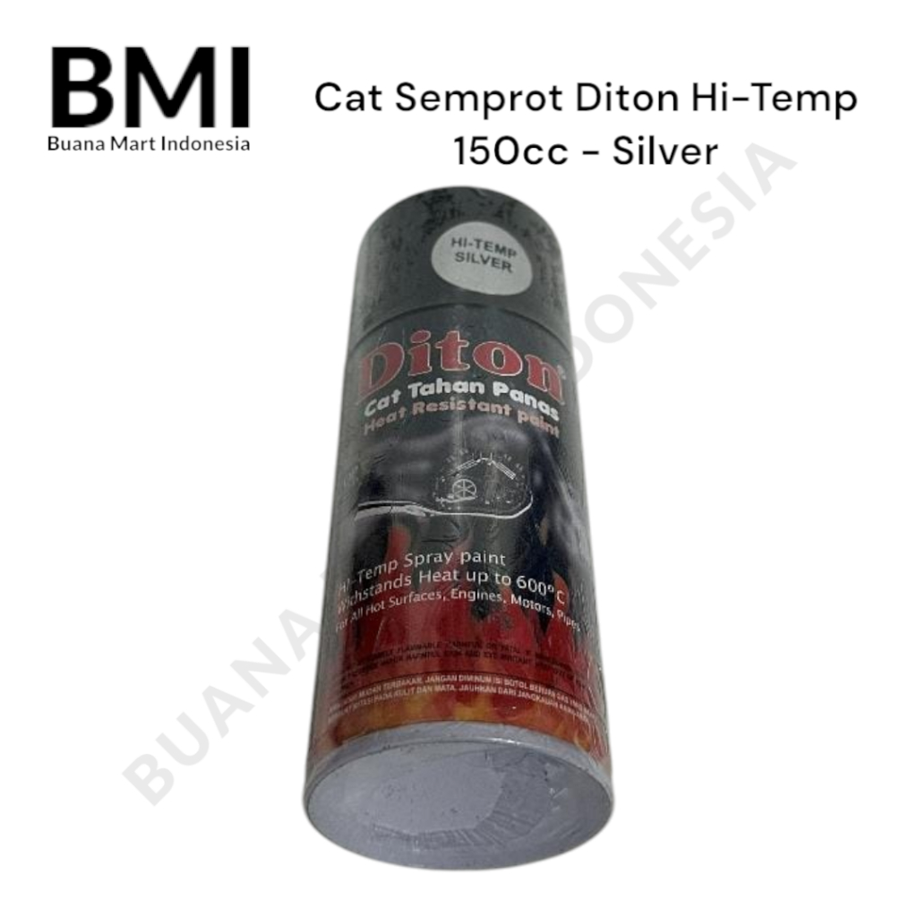 Pilox Diton Hi-Temp Silver 150Cc Pilok Cat Semprot 150Ml Anti Panas Pylox Spray Paint Pewarna
