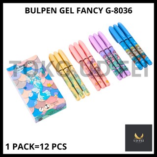 

(1 PACK=12 PCS KODE G-8036) MERMAID GEL INK PEN/ BULPEN GEL FANCY/ BULPEN GEL KARAKTER/ BULPEN FANCY GEL