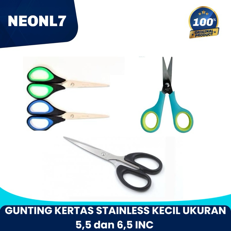 

YOUMI/WINSTAR GUNTING KERTAS STAINLESS KECIL UKURAN 5,5 dan 6,5 INC