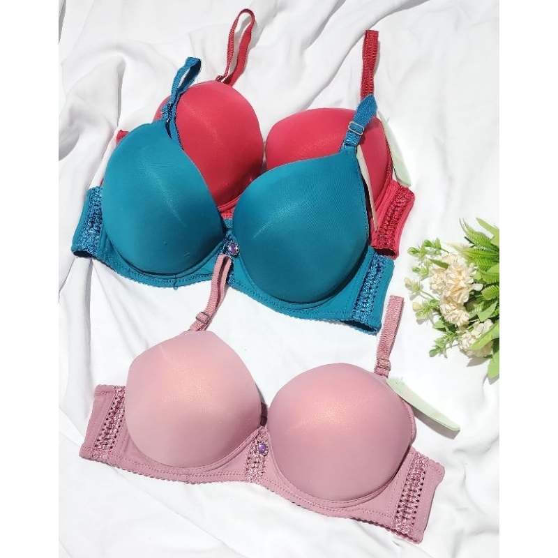Bra Wanita Kawat Busa Tebal Cup C /Cup Besar Kait 3 Bra Push Up /Polos bh d1516