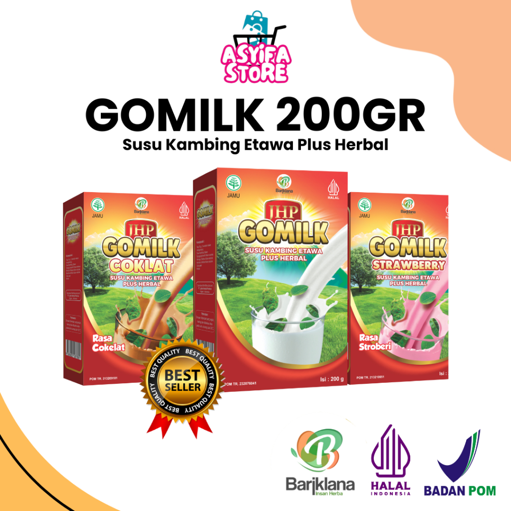 

GOMILK Susu Kambing Etawa Penambah Berat Badan Menguatkan Tulang dan Sendi BPOM - 200 GR