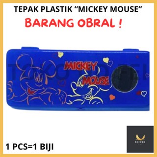 

(OBRAL / 1PCS= 1 BIJI -- MOTIF : MICKEY - BIRU) TEPAK PLASTIK/ TEPAK PLASTIK MURAH/ TEMPAT PENSIL