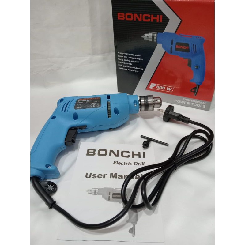 COD-TERMURAH-Mesin bor listrik merk BONCHI  bor listrik Murah alat bor listrik 380W 10mm Chuck Bor t