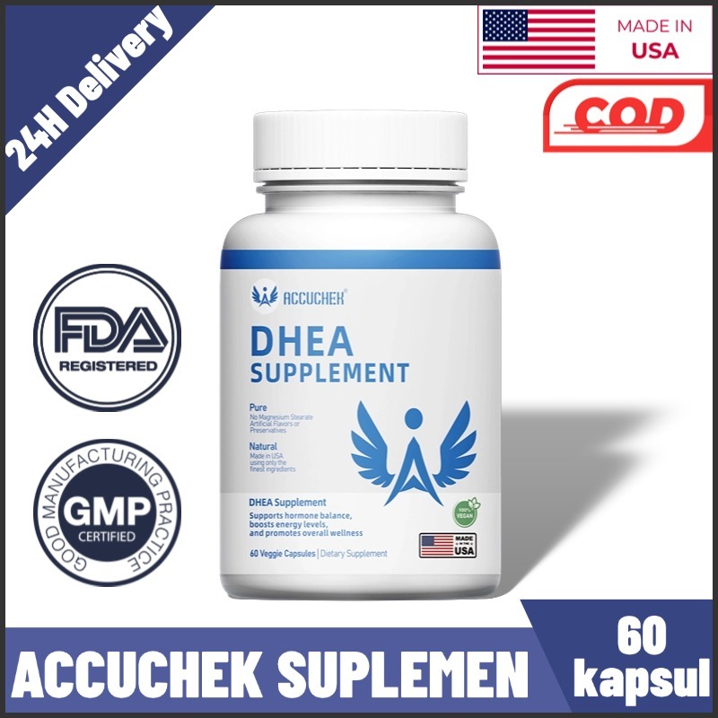 DHEA, mendukung kesehatan mental, meningkatkan daya ingat, menjaga elastisitas kulit, 60 kapsul