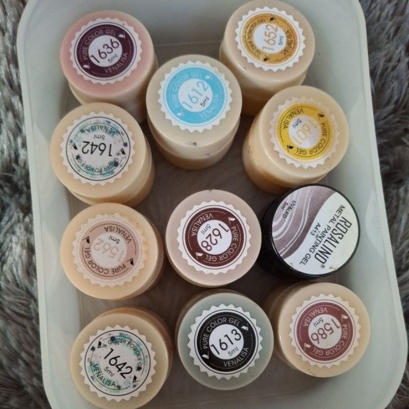 

color gel preloved di jual satu set di foto