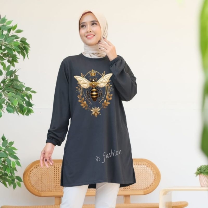kaos tunik wanita dewasa kaos tunik wanita motif lebah kaos tunik cantik