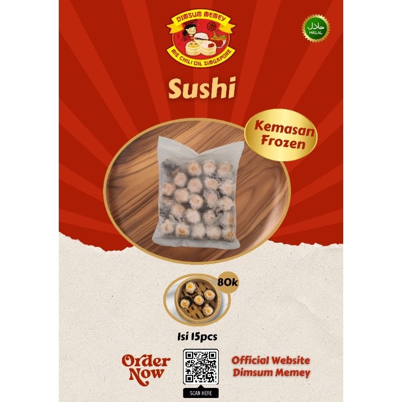 

Sushi isi 15pcs - Kemasan Frozen by Dimsum Memey